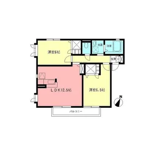フォーレカメリアII【1階】の間取り