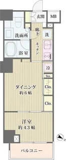 IBIS市ヶ谷【4階】の間取り