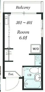 パステル鷹の台【3階】の間取り