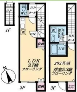 東京都練馬区中村南2【アパート】の間取り