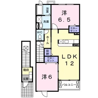 茨城県ひたちなか市磯崎町【アパート】の間取り