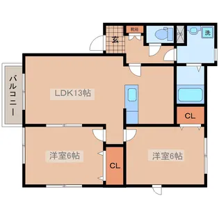 メリディアンα【2階】の間取り