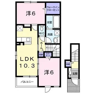 ウイングコートIII【2階】の間取り