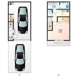 EAST GARAGE PLACE【1階】の間取り