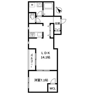 アロハス神楽坂【2階】の間取り