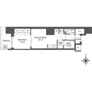 東京都新宿区新宿6【マンション】の間取り