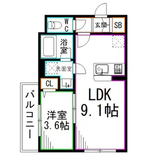 東京都杉並区井草2【アパート】の間取り