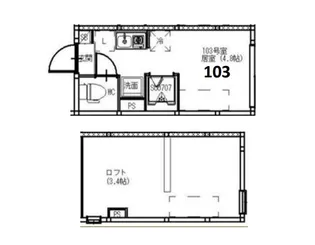 東京都練馬区東大泉3【アパート】の間取り