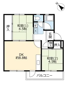 UR逆瀬川【3階】の間取り
