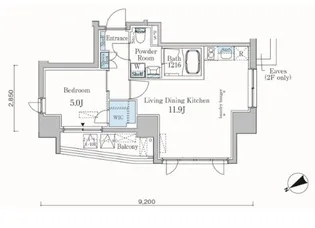 カーサスプレンディッド恵比寿1丁目アネックス【9階】の間取り