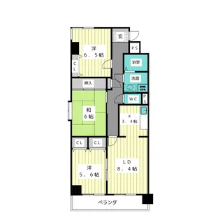 シティファミリー八事S棟【6階】の間取り