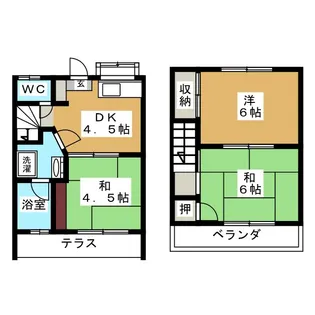 グリーンハイツ257C棟【1階】の間取り
