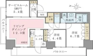 東京都江東区東雲1【マンション】の間取り