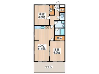 プランド-ル欅【1階】の間取り