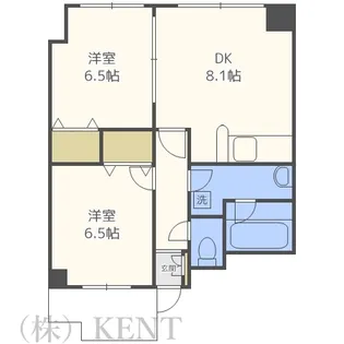ダイアパレス琴似第三【6階】の間取り