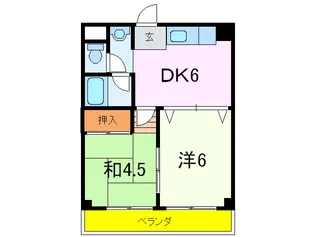 本町アパートメント【3階】の間取り