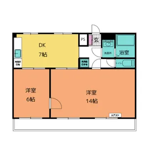 シャトルハイツA棟【3階】の間取り