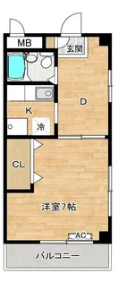 ニシコクカセコーポ【1階】の間取り