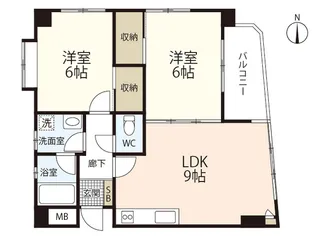 シティハイツ舟入【3階】の間取り