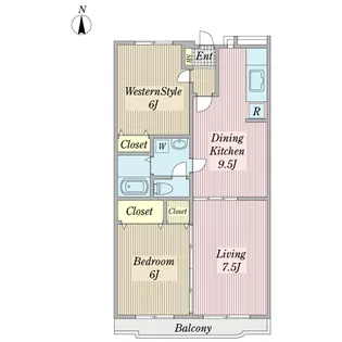 イトーピラ向ヶ丘弐番館【4階】の間取り