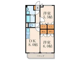 福岡県北九州市小倉南区南方3【マンション】の間取り