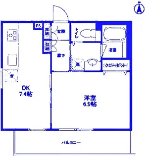 コートデュール【4階】の間取り