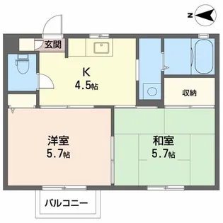 フローラル久保田【2階】の間取り