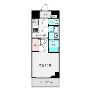 ルクシェール浅草【5階】の間取り