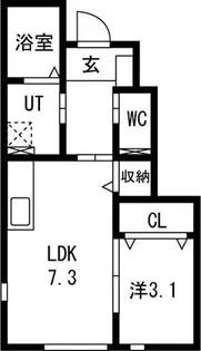 Sun field (サンフィールド)D【1階】の間取り