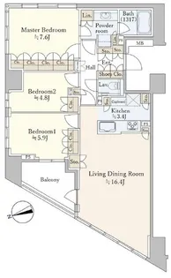 THE CONOE代官山(ザ コノエ代官山)【12階】の間取り