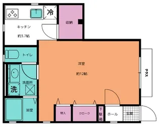 デザインコート北砂【1階】の間取り