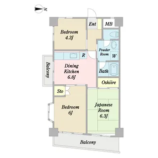 スガパレス2【3階】の間取り