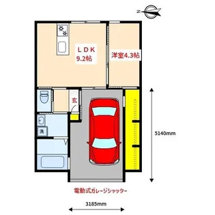 YOUNEXT GARAGE A【1階】の間取り