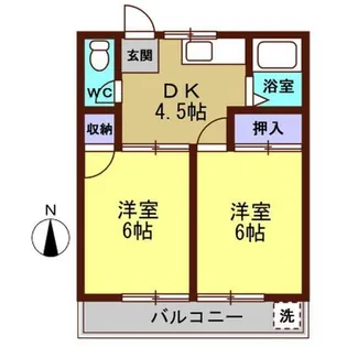 コーポウエスト【2階】の間取り