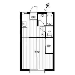 フジハイツ10号館【1階】の間取り