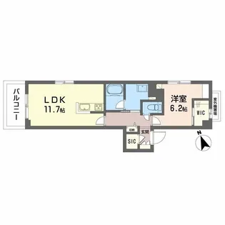 ピアヌーラ祇園【2階】の間取り