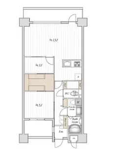 芝公園アパートメント【4階】の間取り