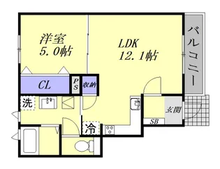 メゾン吉川【1階】の間取り