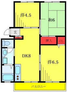 ビラージュ紅山【1階】の間取り