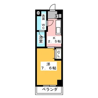 エイムオーエス島崎町マンション【5階】の間取り