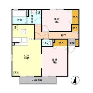 ヴィラージュ I【1階】の間取り