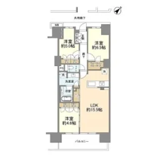 プラウドシティ方南町【13階】の間取り