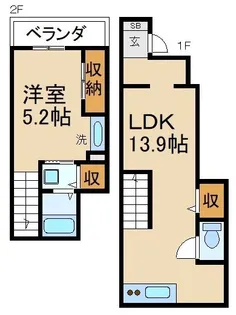 カーサホライゾンコウリエン【1階】の間取り