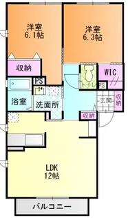 ショコラ・フルール【2階】の間取り