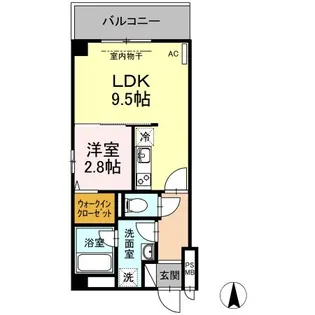 KDT博多駅南レジデンス【5階】の間取り