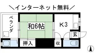西野荘【2階】の間取り