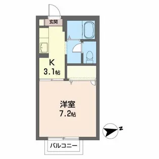 フラットKII【1階】の間取り