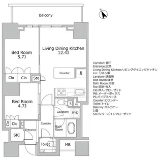 ザ・パークハウス三田ガーデン レジデンス&タワー【16階】の間取り