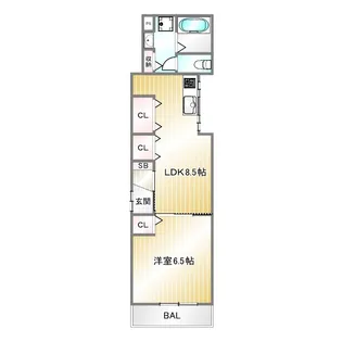 アリビア明神町B棟【1階】の間取り