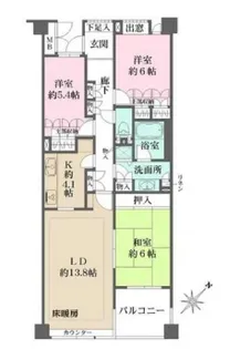 パークハウス白山御殿町【2階】の間取り